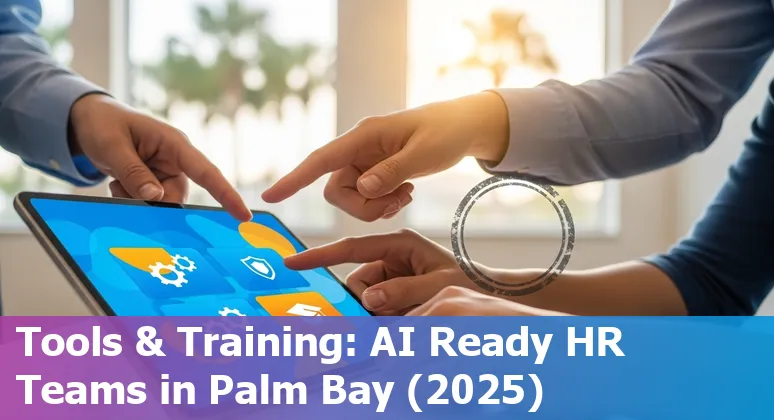 HR professional using AI tools in Palm Bay, Florida office, 2025