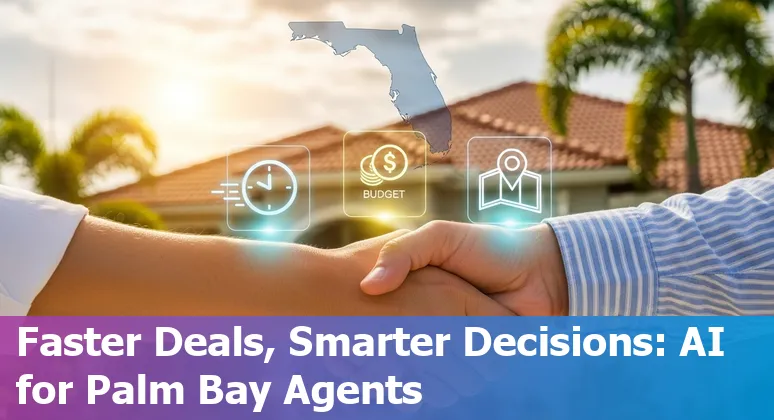 Palm Bay, Florida real estate agent using AI tools on a laptop to create listings and virtual stagings in Florida
