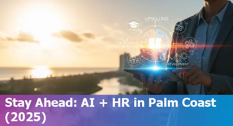 Palm Coast Florida HR professional using AI tools on a laptop — adapting to AI in HR jobs in Palm Coast, Florida.