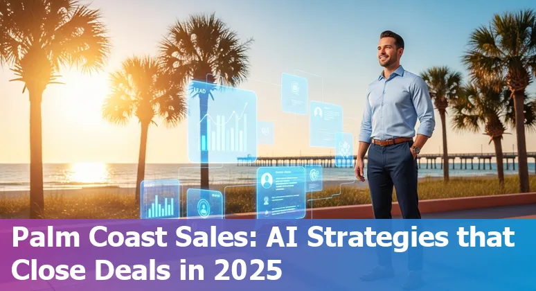 Sales professional using AI tools in Palm Coast, Florida office, 2025