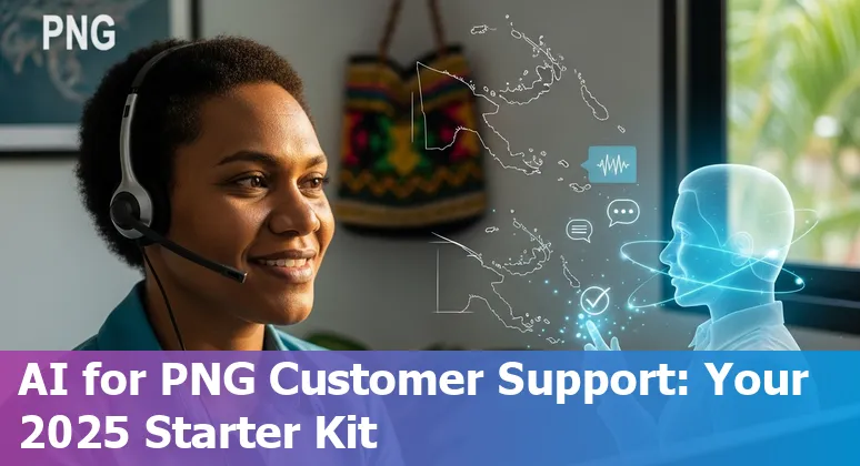 Customer service team using AI dashboard in Papua New Guinea (PNG) - illustration of AI tools and local channels