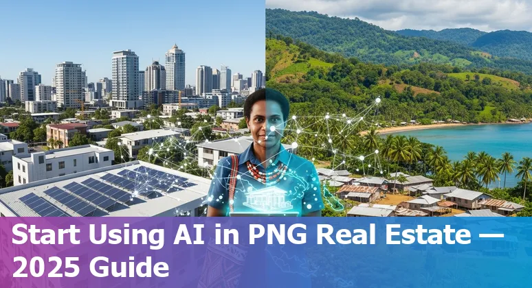 Illustration of AI tools and real estate agents in Papua New Guinea 2025