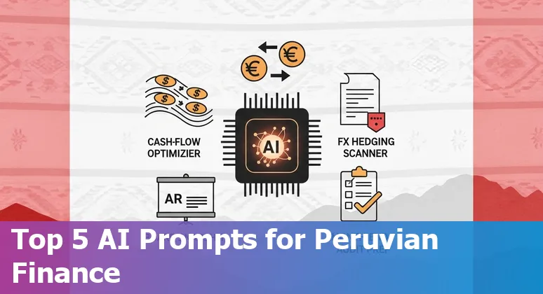Finance professional using AI prompts for cash flow, FX hedging, AR collections, board KPIs, and month-end audit prep in Peru