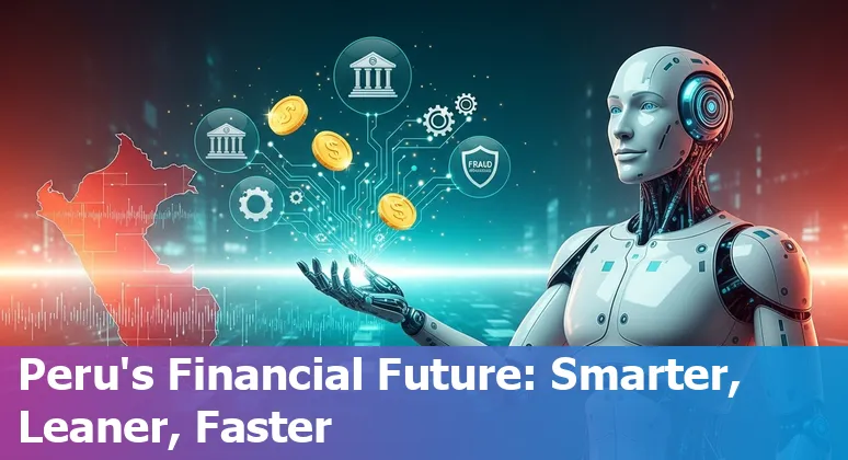Peru financial services using AI: chatbot, video contact center and analytics dashboard showing cost savings in Peru