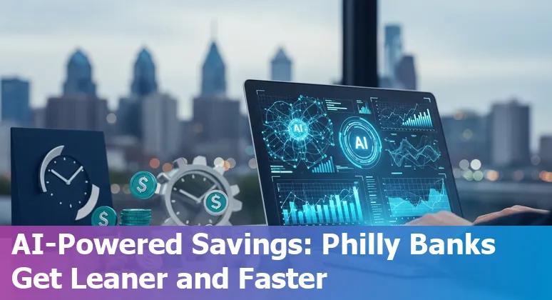 AI-driven financial services team in Philadelphia, Pennsylvania collaborating on cost-saving automation