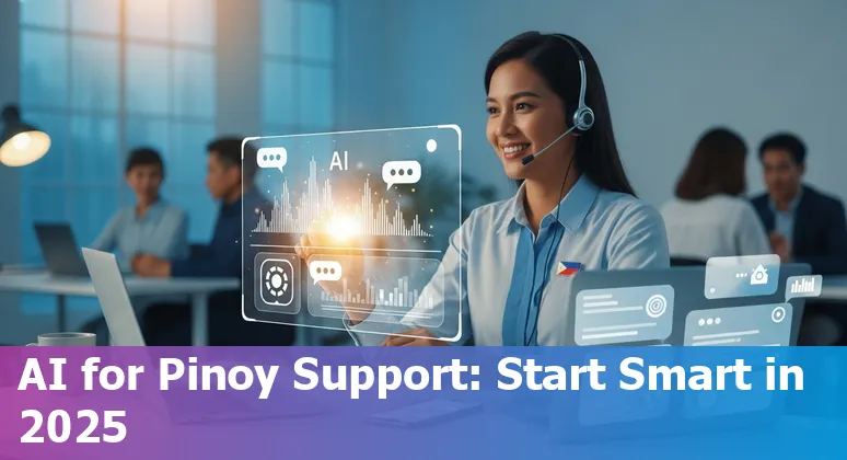 Customer service professional using an AI chatbot dashboard in the Philippines, 2025