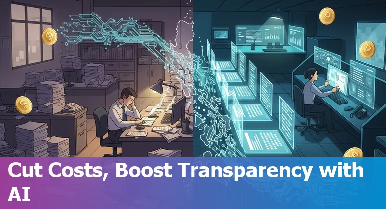 Graphic showing AI tools streamlining services for government companies in the Philippines