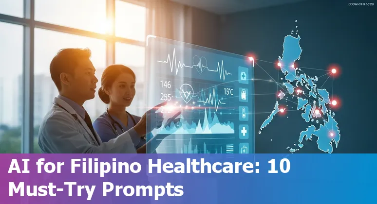 Philippine healthcare professionals using AI tools with EHR, radiology images and public‑health dashboards