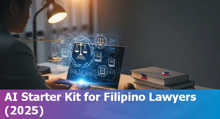 Legal professional using AI tools on a laptop in a Philippines law office, 2025