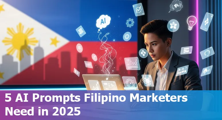 Filipino marketing team using AI tools like Canva Magic Write and ChatGPT to create localized social posts and product pages