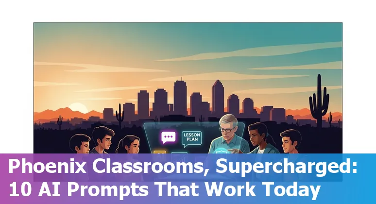 Phoenix educators using AI tools like ChatGPT, Otus, and ASU bots in a classroom and virtual campus tour image