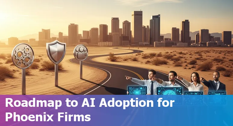 Illustration of AI and finance skyline with Phoenix, AZ landmarks — guide to AI in financial services in Phoenix, Arizona, US in 2025