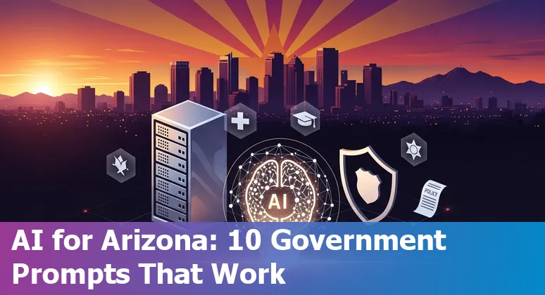 Phoenix government AI use cases icons showing chatbot, bodycam, documents, analytics, and policy.