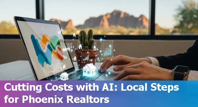Agents using AI tools to analyze Phoenix, Arizona property data on laptops — real estate cost savings and efficiency.