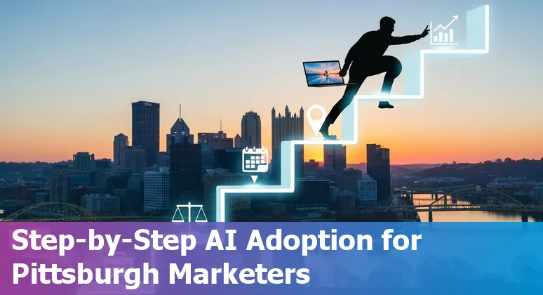 Marketing professional using AI tools at AI Horizons 2025 in Bakery Square, Pittsburgh, Pennsylvania