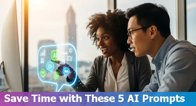 Customer service team in Plano using AI prompts on a laptop with Microsoft Teams open.