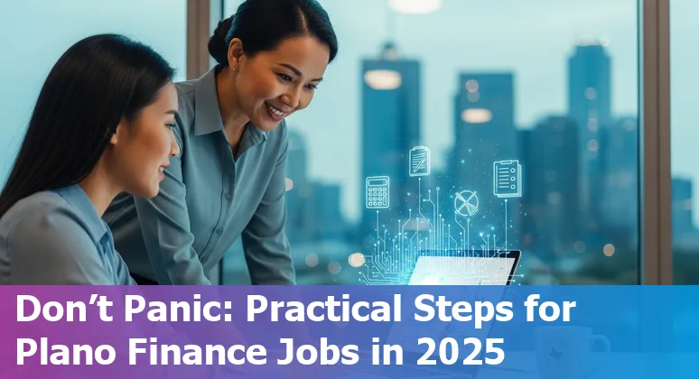 Finance team in Plano, Texas using AI tools on laptop — planning careers and workflows in 2025