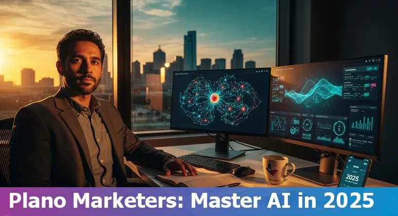 Marketing team using AI tools for a Plano, Texas campaign in 2025