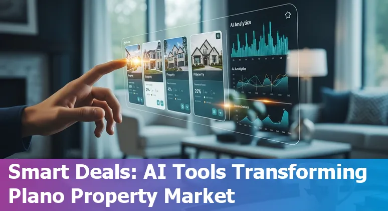 Office building with AI overlay and Plano, Texas skyline in 2025