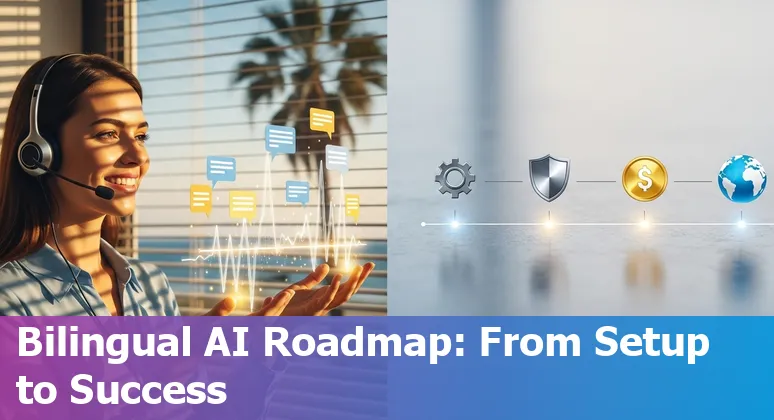 AI customer service chatbot helping a bilingual support agent in Port Saint Lucie, Florida