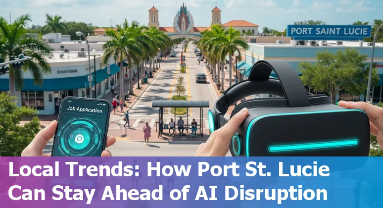Job seeker using AI tools for customer service training in Port Saint Lucie, Florida