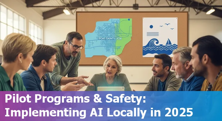 Educators in Port Saint Lucie, Florida discussing AI tools for schools in 2025