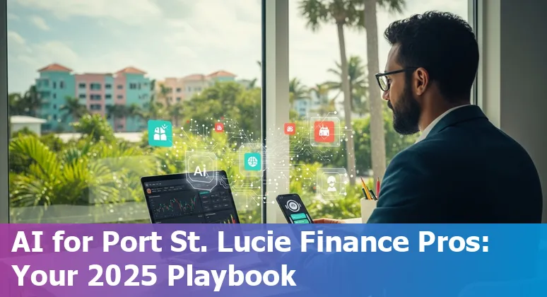 Finance professional using AI dashboard in Port Saint Lucie, Florida — AI tools, dashboards, and local business context.
