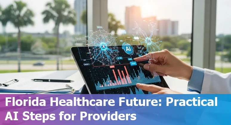 AI in healthcare 2025 illustration featuring Port Saint Lucie, Florida, US hospital and clinicians