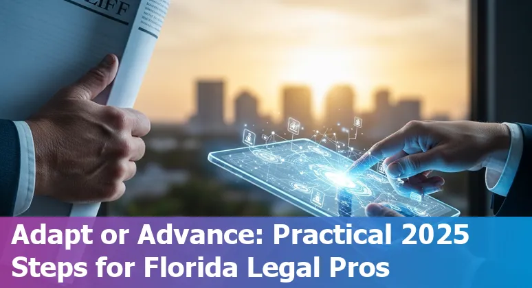 Port Saint Lucie, Florida lawyer using AI on a laptop in 2025