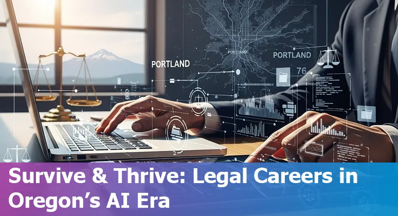 Portland, Oregon lawyer using AI tools on a laptop — 2025 legal jobs and AI safety in Oregon
