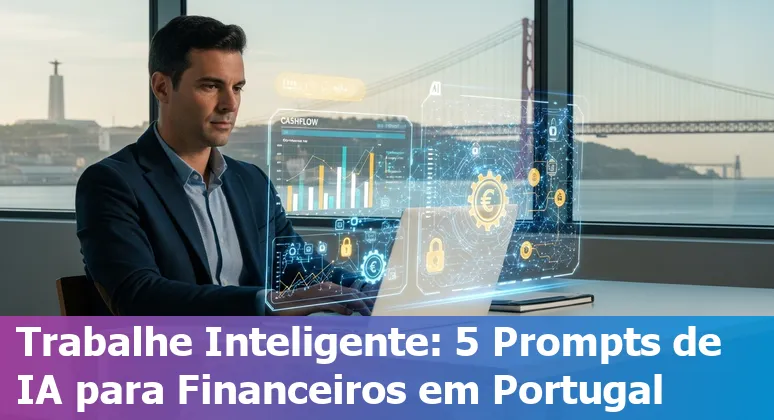 Painel de tesouraria com previsões em tempo real e aging de clientes em euros, usado por profissional de finanças em Portugal