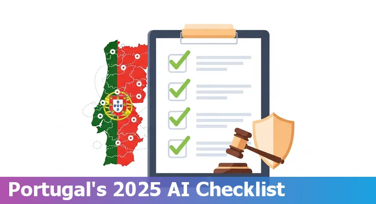 AI in Portuguese government 2025: Lisbon public sector digital services icons and AI symbols — Portugal