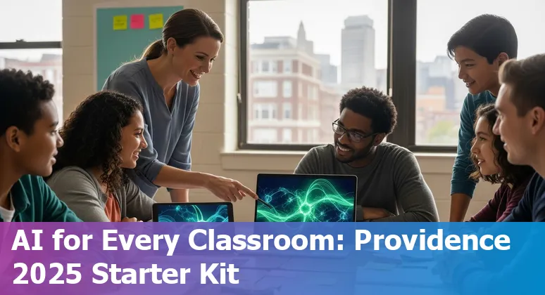 Educators using AI tools in a Providence, Rhode Island classroom in 2025 — RIDE guidance and local training