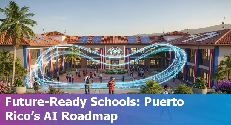 Teachers and students using AI tools in a Puerto Rico classroom in 2025