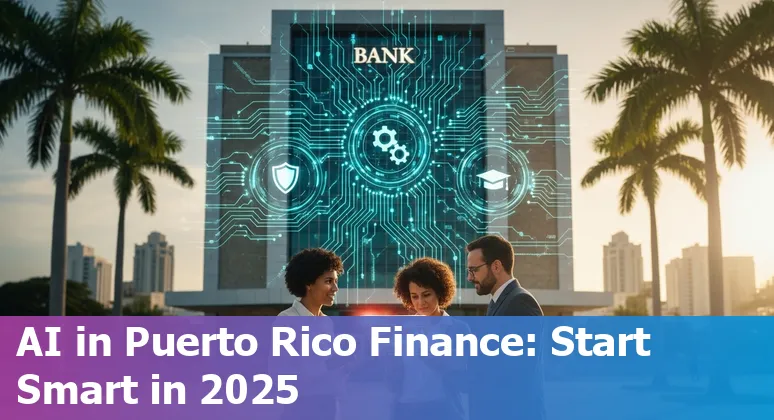 Illustration of AI applications in Puerto Rico financial services, 2025 skyline and smart grid in Puerto Rico