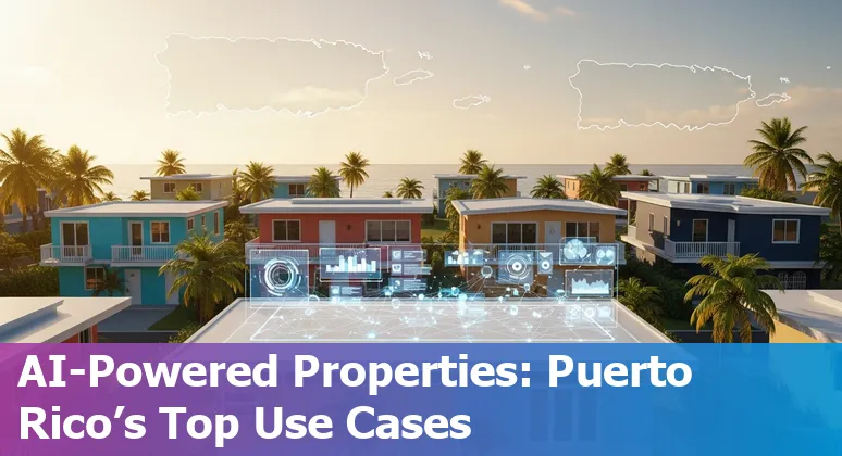 Collage of AI tools like Restb.ai, HouseCanary and Lexis+ AI applied to Puerto Rico real estate