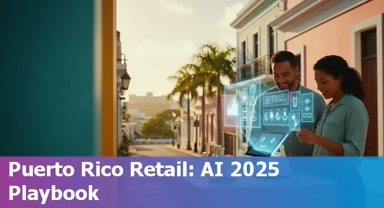 Overview of retail AI in Puerto Rico 2025 showing store, warehouse, and AI icons for Puerto Rico