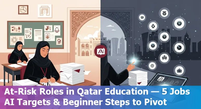 Education staff using AI tools in a Qatari school setting
