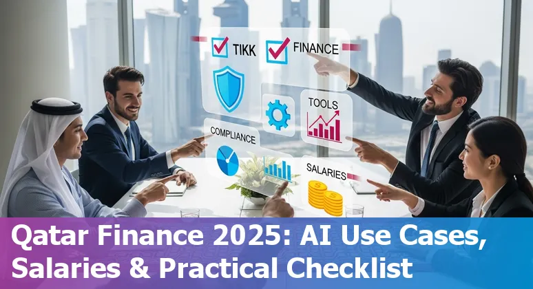 Finance professional reviewing AI dashboards in Doha, Qatar — 2025 guide for finance professionals