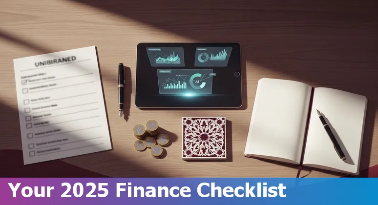 Finance team using AI tools and checklist in Doha, Qatar office