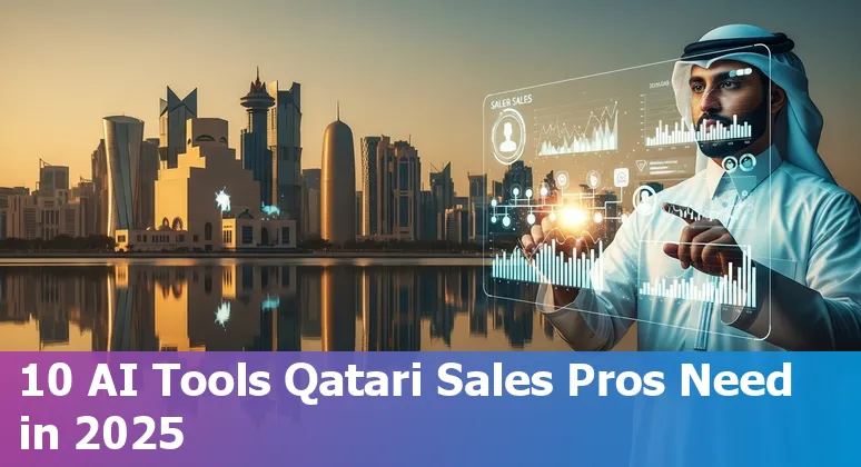 Collage of logos for Clari, Gong, Outreach, Lavender, Seamless.ai, 6sense, Regie.ai, Leadspicker, Bluedot and HubSpot over the Doha skyline
