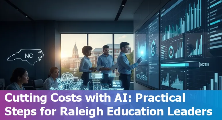 Education company team in Raleigh, North Carolina using AI tools for LMS automation and cost savings