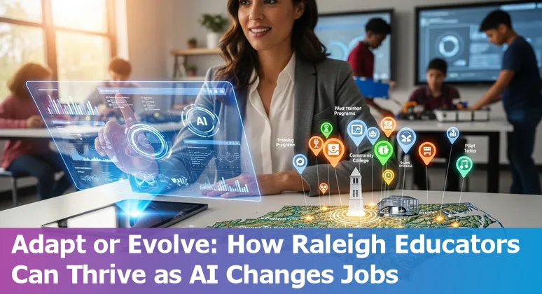 Educators in Raleigh discussing AI tools and adaptation strategies for jobs at risk