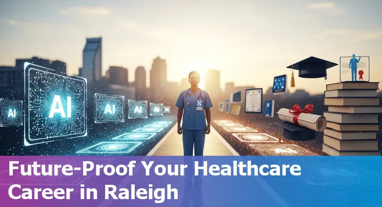 Hospital staff using AI tools while a nurse trains on patient communication in Raleigh, North Carolina.