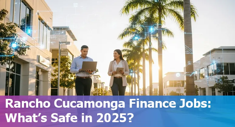 Finance professional using AI tools in an office in Rancho Cucamonga, California, US