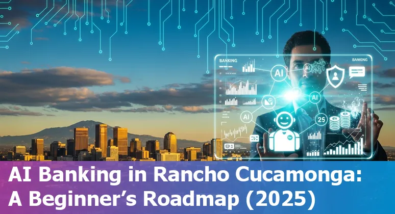 AI in financial services in Rancho Cucamonga, California 2025: lender using AI tools with city skyline in background