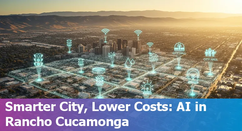 Rancho Cucamonga, California, US city hall and AI-enabled traffic systems improving efficiency