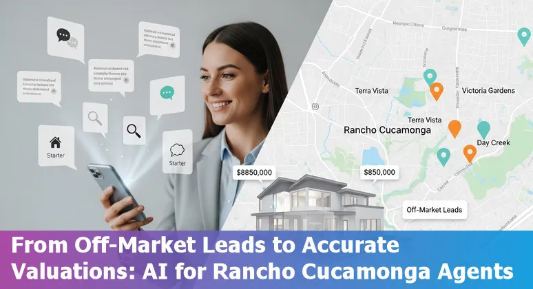Real estate agent using AI tools to create listing descriptions and forecasts for Rancho Cucamonga properties.