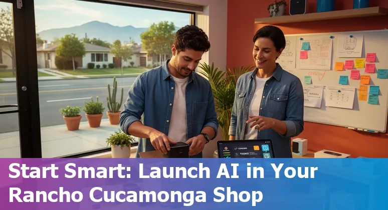 Retail AI tools demo in Rancho Cucamonga, California storefront with Distribution Center #7033 in background