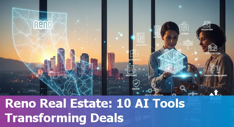 Agent using AI prompts to generate a Reno property listing with Sparks and Sierra Nevada in background.